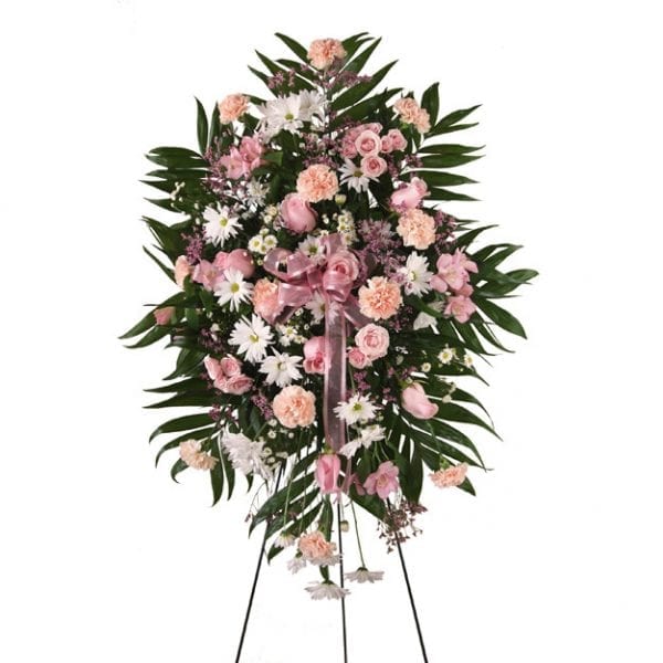 Soft Sentiments Standing Spray in pinks and whites