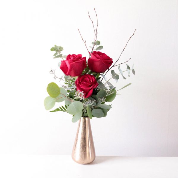 Trinity Red Rose Floral Arrangement